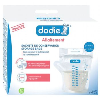 Sachets de conservation allaitement Dodie - 20 sachets de 270 ml