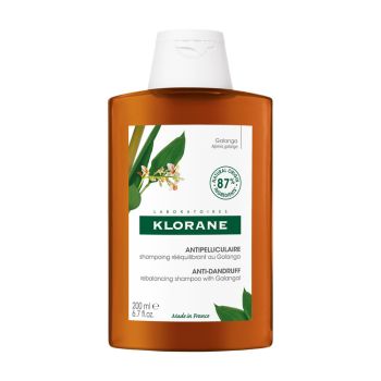Shampoing rééquilibrant antipelliculaire au Galanga Klorane - flacon de 200ml