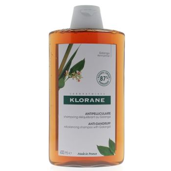 Shampoing rééquilibrant antipelliculaire au Galanga Klorane - flacon de 400 ml
