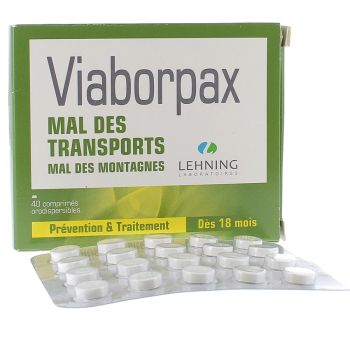 Viaborpax mal des transports et des montagnes Lehning - 40 comprimés orodispersibles
