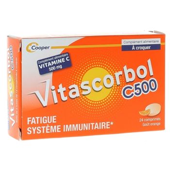 Vitascorbol Vitamine C sans sucre 500 mg - boîte de 24 comprimés
