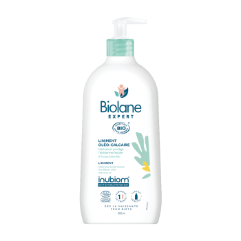 Liniment oléo-calcaire bio Biolane Expert - flacon-pompe de 500 ml