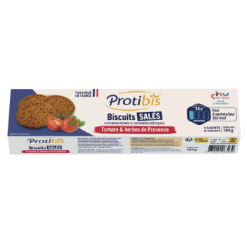 Biscuits salés tomates et herbes de provence Protibis - boite de 16 biscuits