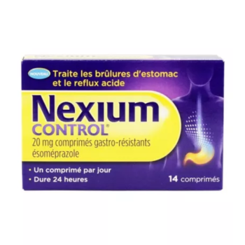Nexium control 20 mg comprimé gastro-resistant - boite de 14 comprimés