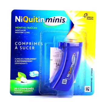 Niquitin Minis menthe fraîche 1,5mg sans sucre - 20 comprimés à sucer