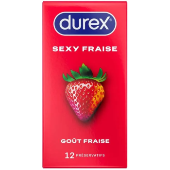 Préservatifs Sexy fraise Durex - boîte de 10 préservatifs