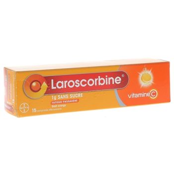 Laroscorbine 1g sans sucre comprimé effervescent - boîte de 15 comprimés