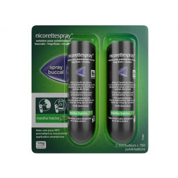 Nicorettespray 1mg/dose, solution pour pulvérisation buccale menthe fraîche - 2 sprays