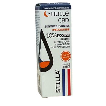 Huile CBD sommeil naturel 10% Stilla - flacon-pipette de 10ml