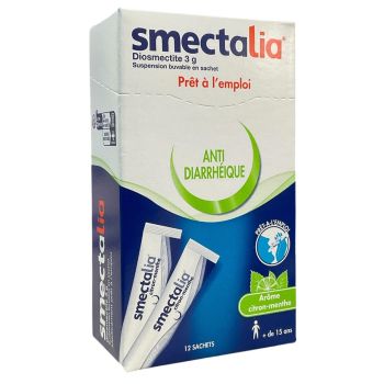 Smectalia 3g suspension buvable goût citron menthe en sachet - boite de 12 sachets