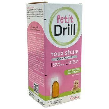 Petit Drill toux sèche double action goût fraise Pierre Fabre - flacon de 125ml