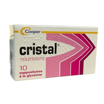 Cristal nourrissons suppositoires à la glycérine Cooper - boite de 10 suppositoires 
