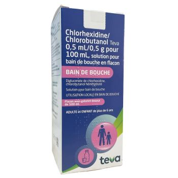 Chlorhexidine Chlorobutanol Teva bain de bouche - flacon de 500 ml