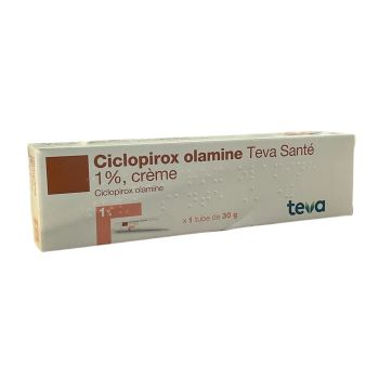 Ciclopirox olamine cr&egrave;me 1% Teva - tube de 30g