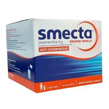 Smecta poudre pour suspension buvable en sachet goût orange vanille - boite de 60 sachets