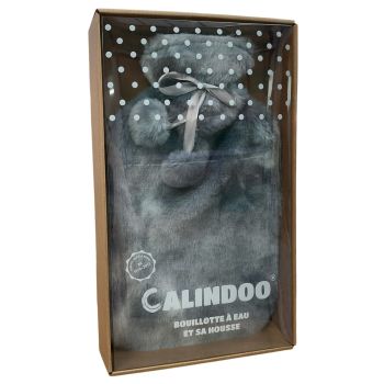Bouillotte &agrave; eau avec housse marbre Calindoo - bouillotte de 2L