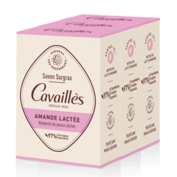 Savon surgras amande lactée Rogé Cavaillès - lot de 3 pains de 200g