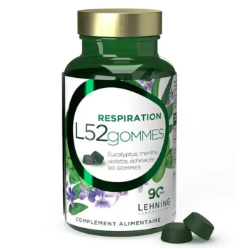 L52 gommes respiration Lehning - pot de 90 gommes 