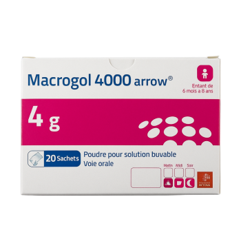 Macrogol 4000 Arrow enfants 4g - boîte de 20 sachets