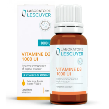 Vitamine D3 1000 UI Lescuyer - flacon de 20ml