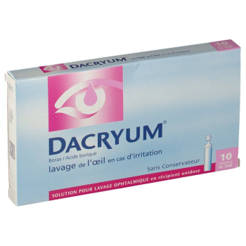 Dacryum solution pour lavage ophtalmique - 10 récipients unidoses