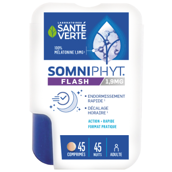 Somniphyt Go 1.9 mg endormissement plus rapide Santé Verte - boîte de 45 comprimés