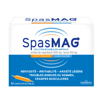 Spasmag carences en magnésium - boîte de 30 ampoules