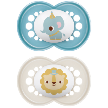 Sucette anatomique silicone Original Animaux +18 mois MAM - lot de 2 sucettes