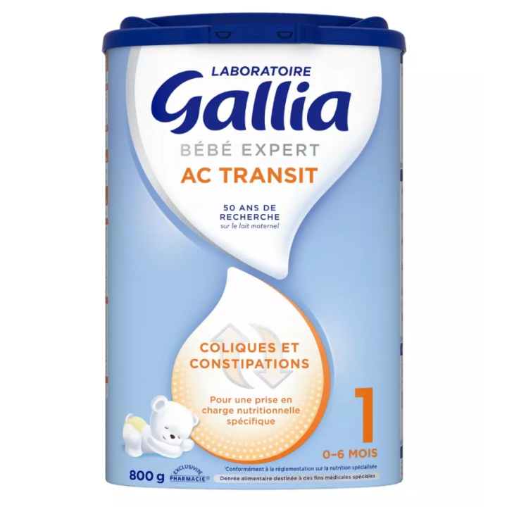 Bébé Expert AC Transit Lait en poudre 1er âge Gallia - pot de 800g