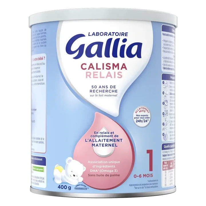 Calisma Relais Lait en poudre 1er âge Gallia - pot de 400g