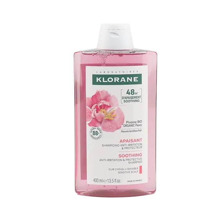 Shampooing apaisant & anti-irritant à la pivoine bio Klorane – 400 ml