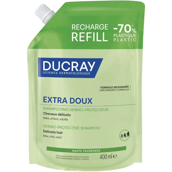 Extra-doux shampooing traitant dermo-protecteur Ducray - éco-recharge de 400ml