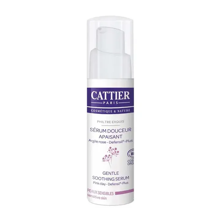Sérum douceur apaisant bio Cattier - flacon pompe de 30ml 