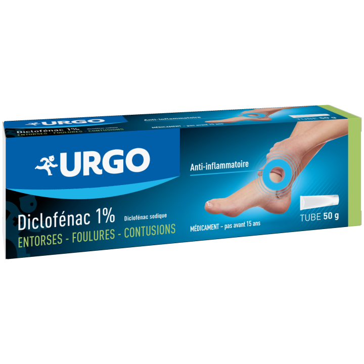Diclofénac 1% gel Urgo - tube de 50 g