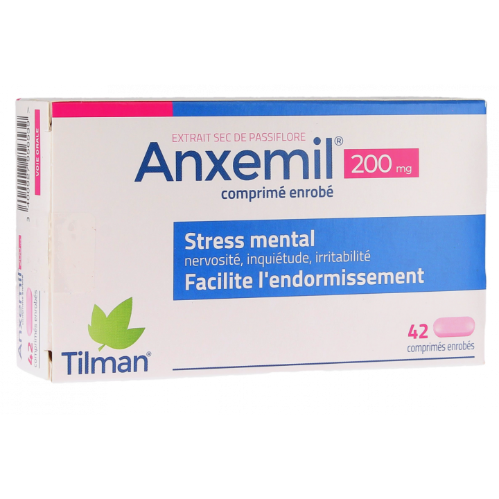 Anxemil 200mg stress mental - boîte de 42 comprimés enrobés
