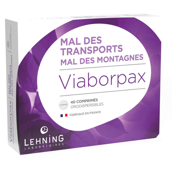 Viaborpax mal des transports et des montagnes Lehning - 40 comprimés orodispersibles