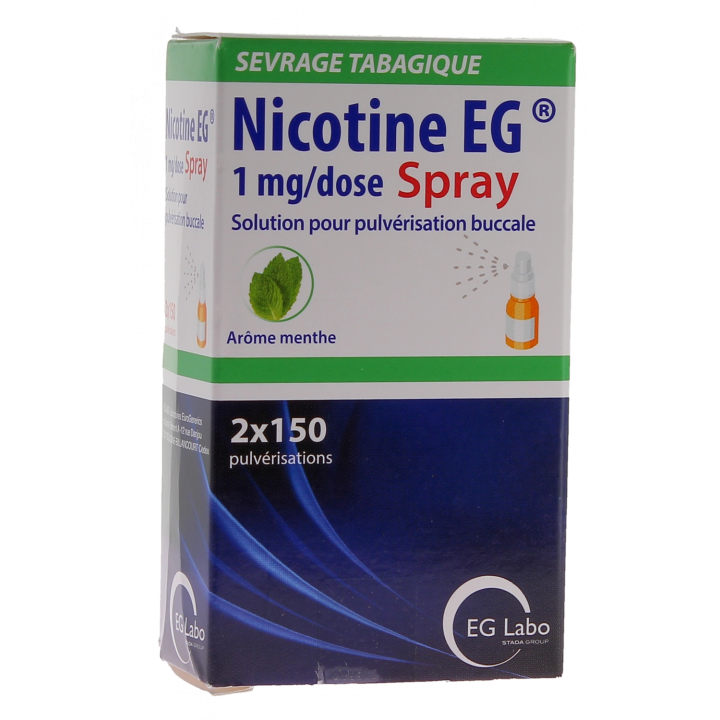 Nicotine EG 1 mg/dose arôme menthe - spray de 15ml