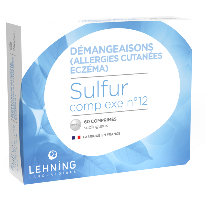 Sulfur complexe n°12 démangeaisons Lehning - boîte de 60 comprimés