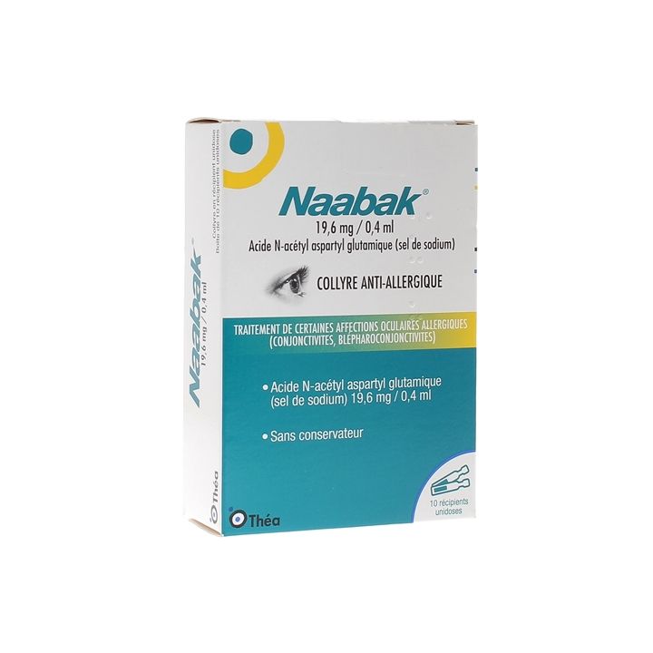 Naabak Collyre 19,6 mg/0,4ml - boîte de 10 unidoses