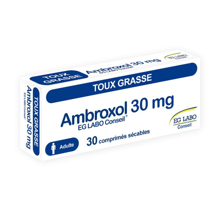 Ambroxol 30mg EG Labo - boîte de 30 comprimés