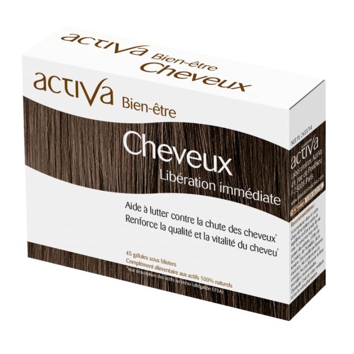 Cheveux Activa bien-être - boite de 30 gélules