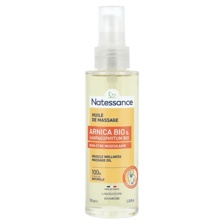 Huile de massage à l'Arnica bio Natessance - flacon-pompe de 100ml