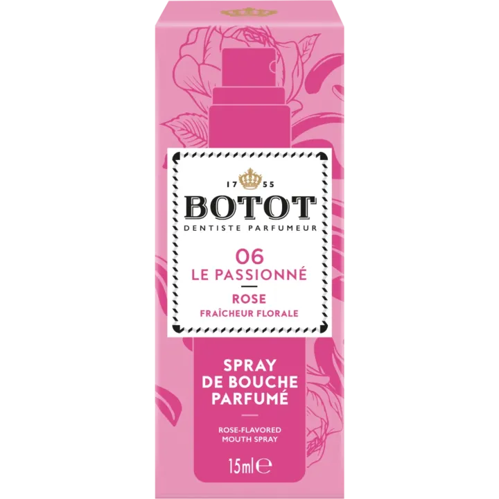 Spray de bouche parfumé Rose 06 le Passionné Botot - spray de 15ml