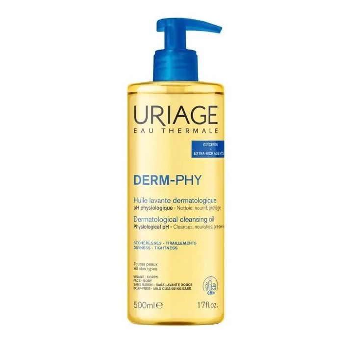Derm-Phy Huile lavante dermatologique Uriage - flacon-pompe de 500ml