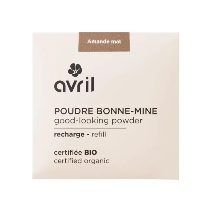 Poudre bonne-mine amande mat Avril - recharge de 11g