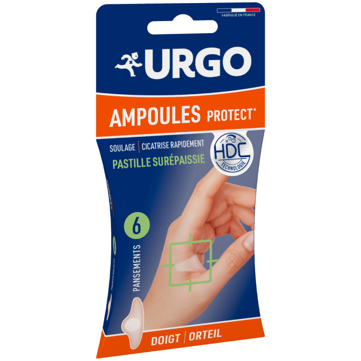 Pansements ampoules doigt et orteil petit format Urgo - 1 pansements hydrocolloïdes