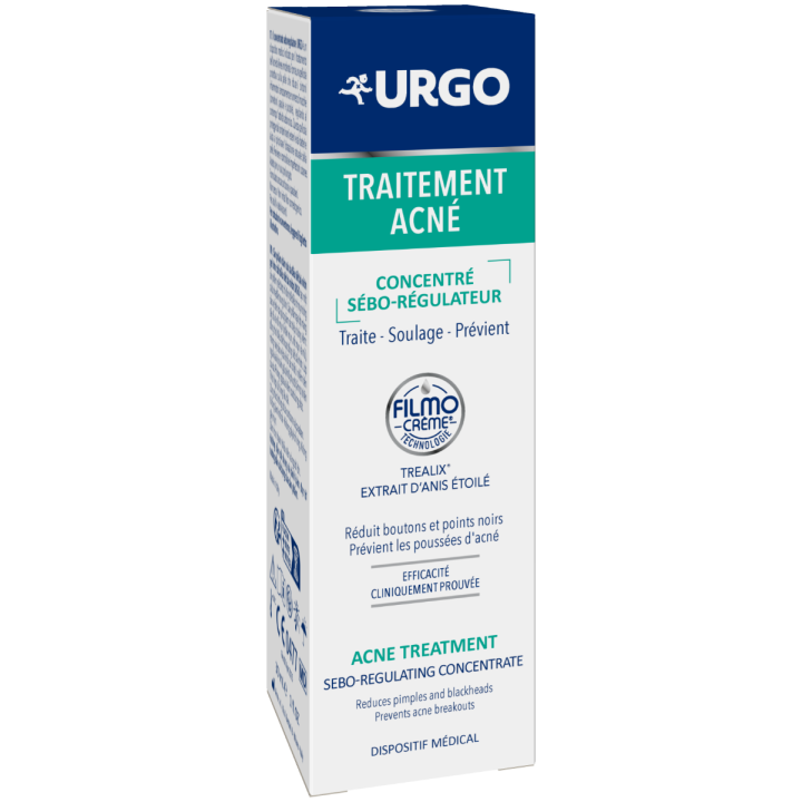 Traitement acné concentré sébo-régulateur Urgo - flacon-pompe de 30ml