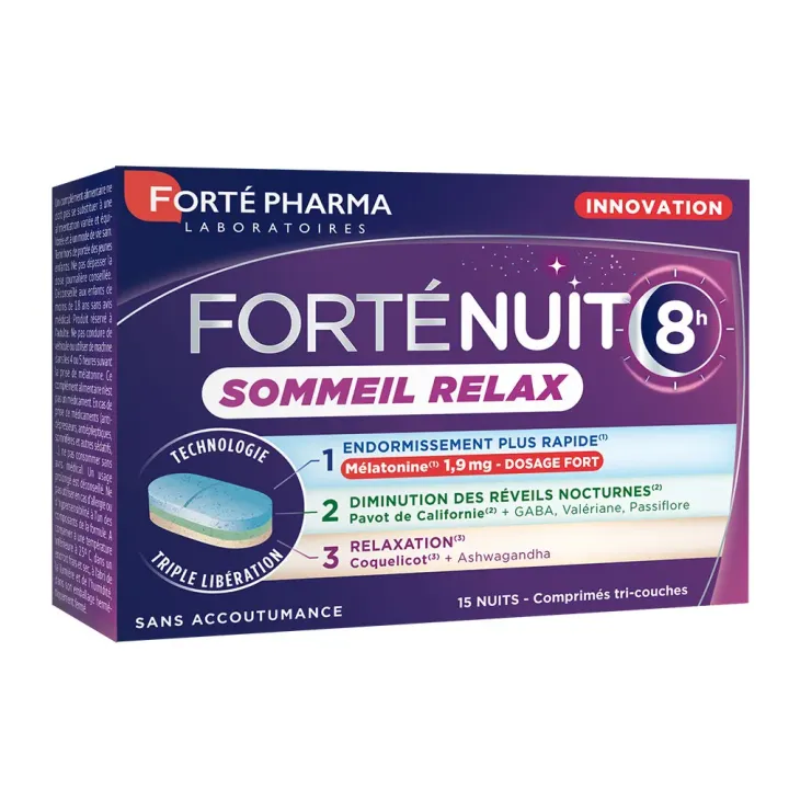 FortéNuit 8h sommeil relax FortéPharma