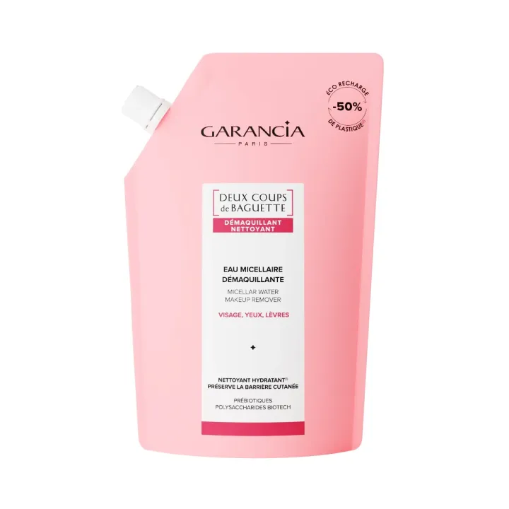 Deux Coups de Baguette eau micellaire démaquillante Garancia - éco-recharge de 400ml