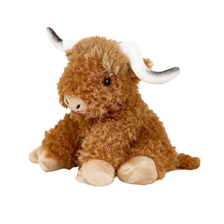 Cozy peluche bouillotte déhoussable Warmies Vache Highland Soframar - 1 bouillotte de 30 cm 